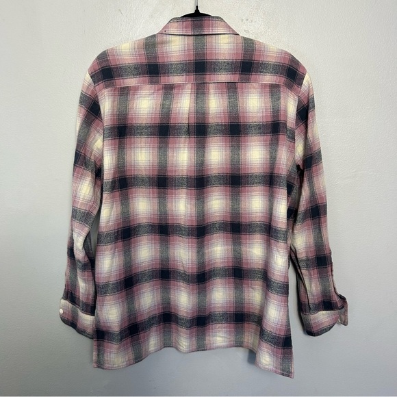 MADEWELL Oversized Ex Boyfriend Flannel Size Small Plaid - Picture 3 of 5